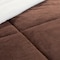 Hastings Home Hastings Home 3 Piece Sherpa/Fleece Comforter Set - King - Chocolate 363772TSF - alternate 3